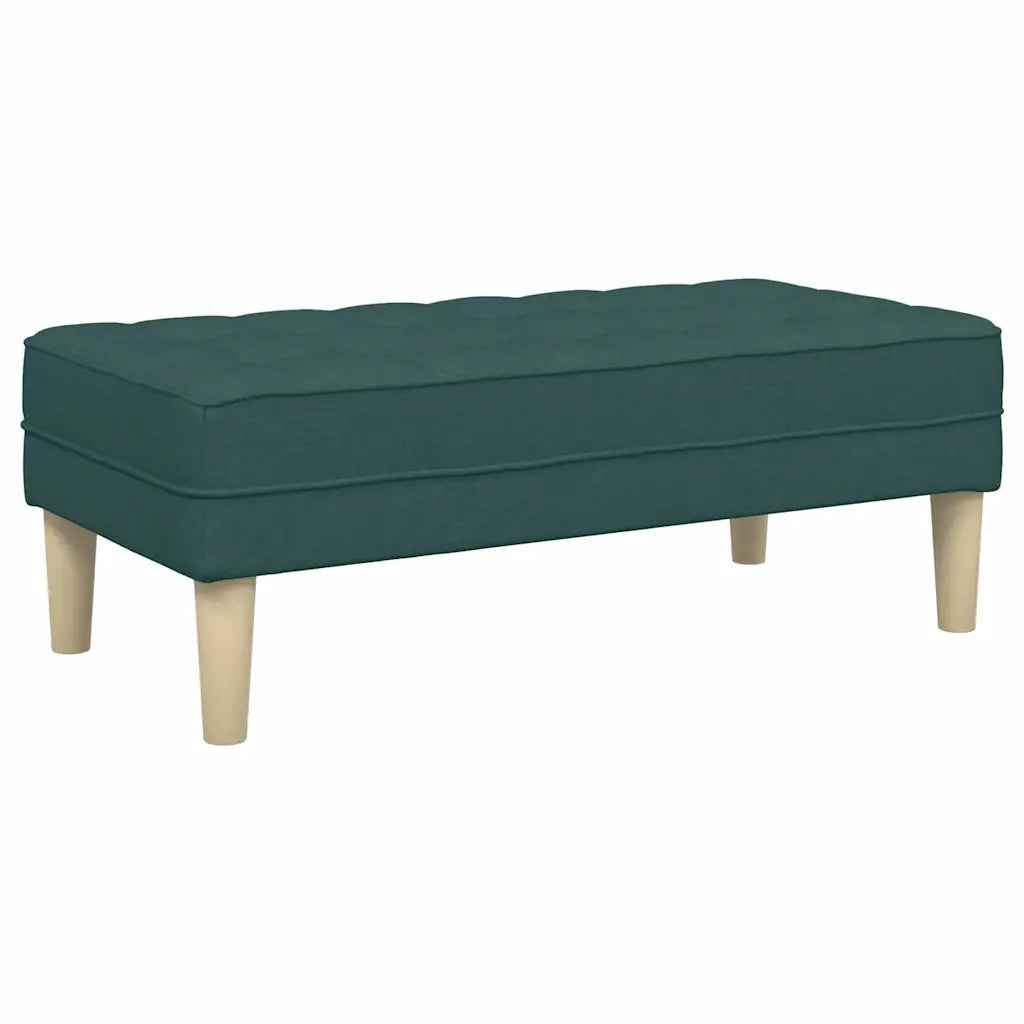 panchina con cuscino Verde Scuro 113 x 57 x 39 cm Tessuto 42001939