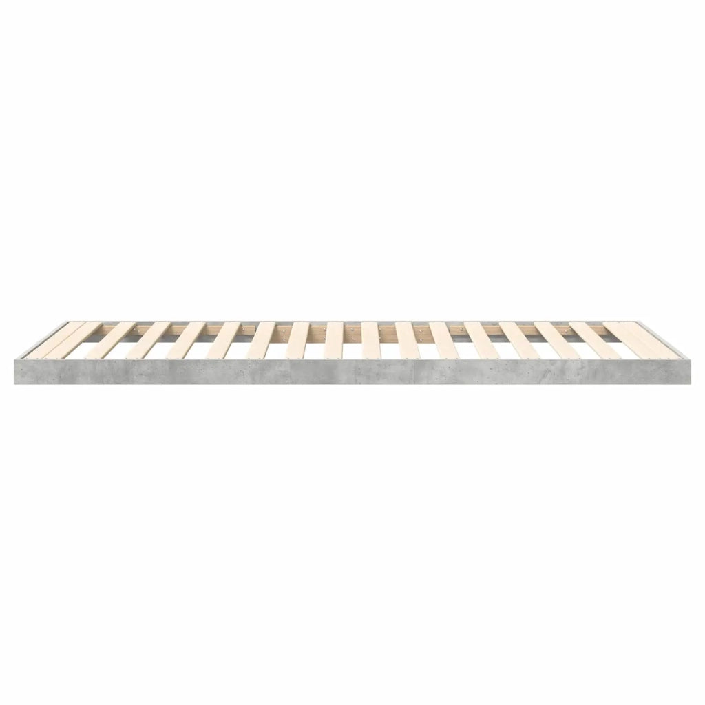 Struttura letto a terra Grigio cemento 100 x 200 cm 893551