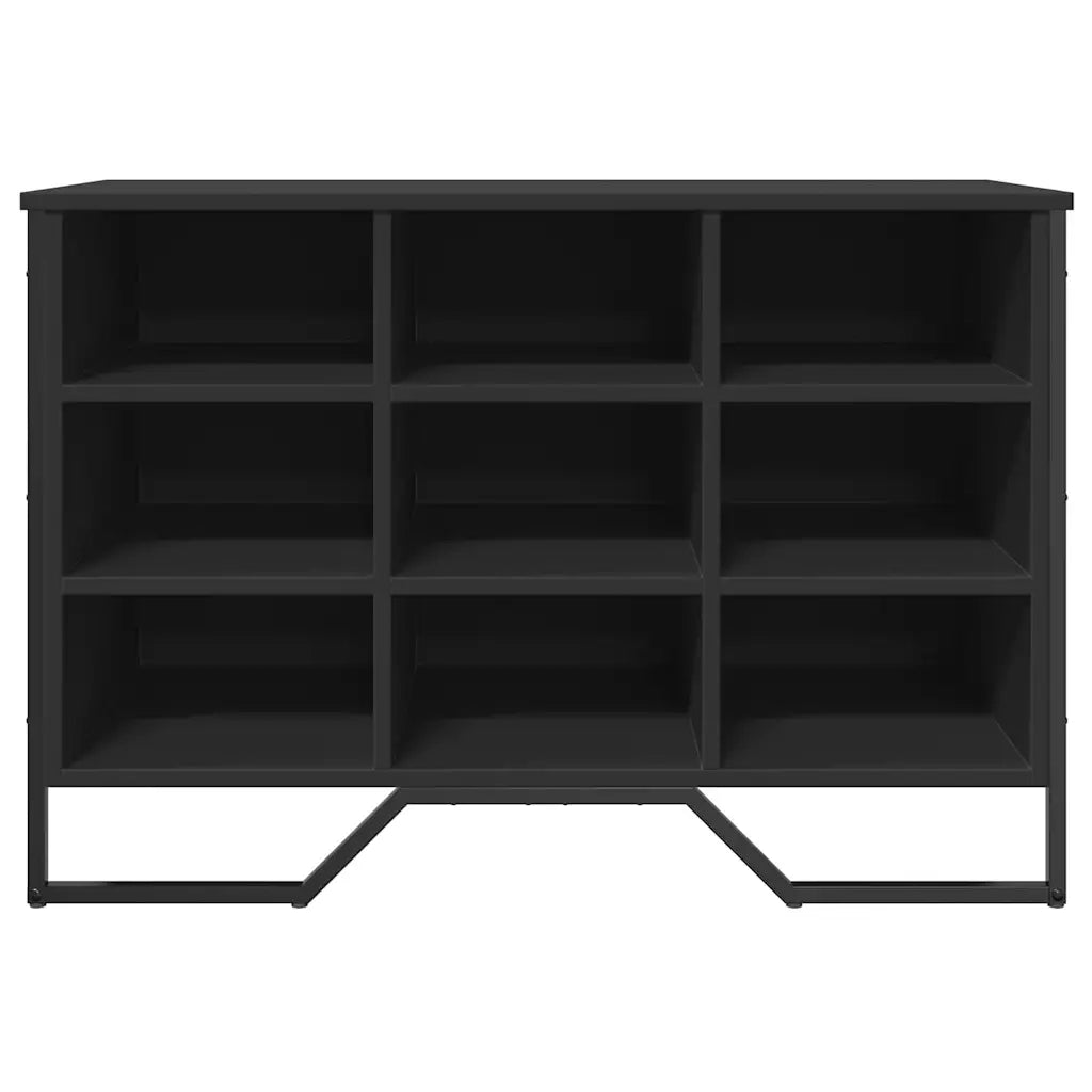 Scarpiera Nera 90x38x61,5 cm in Truciolato 848644
