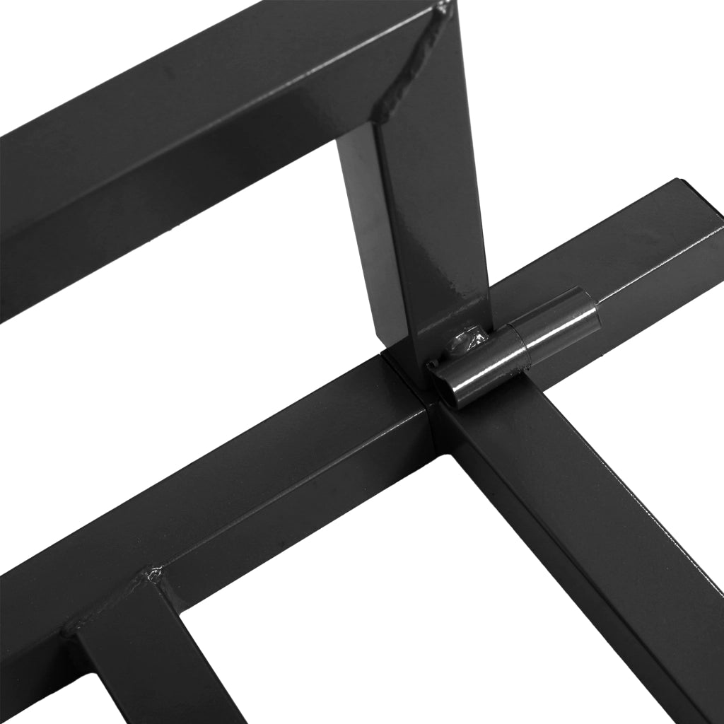Carrello pieghevole telescopico per manutenzione rasaerba in acciaio con blocco 400 kg manico manuale ed elettrico nero