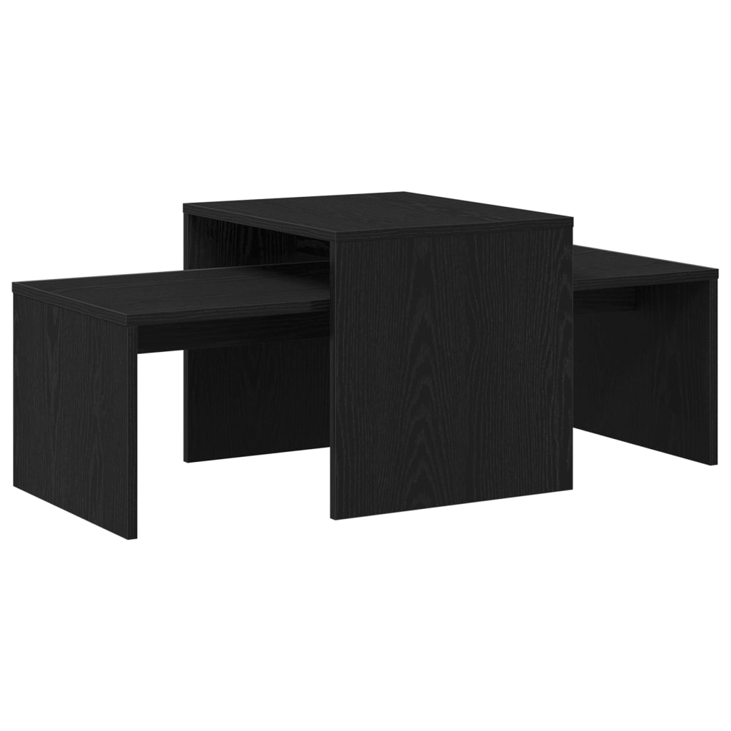 Tavoli da annidamento Rovere Nero 100 x 48 x 40 cm