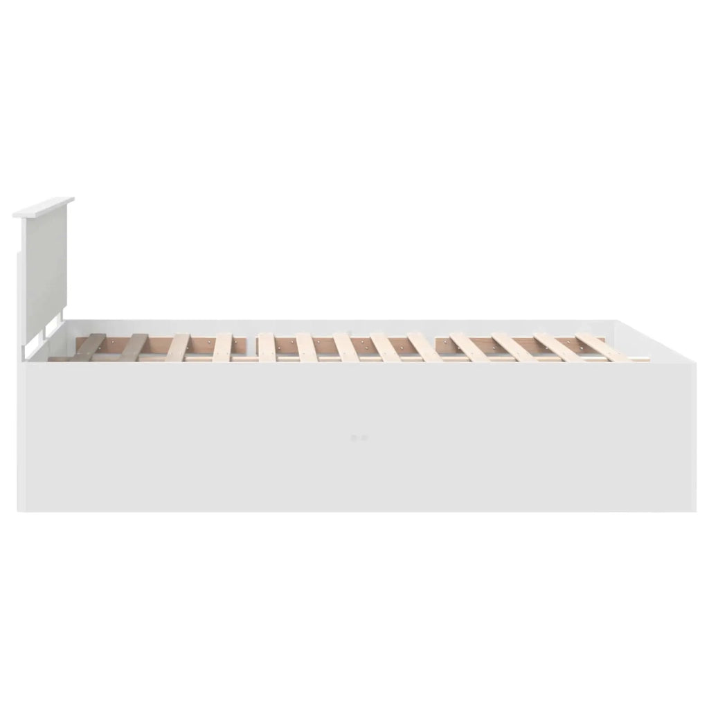 Struttura del letto-Giroletto-Rete del Letto Bianco 160 x 200 cm Legno multistrato 296487