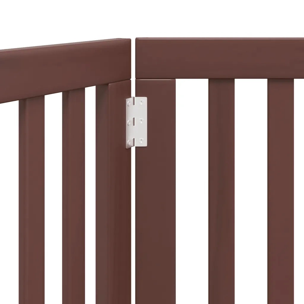 vidaXL Cancello Cani Pieghevole 2 Pannelli Marrone 160cm Legno Pioppo