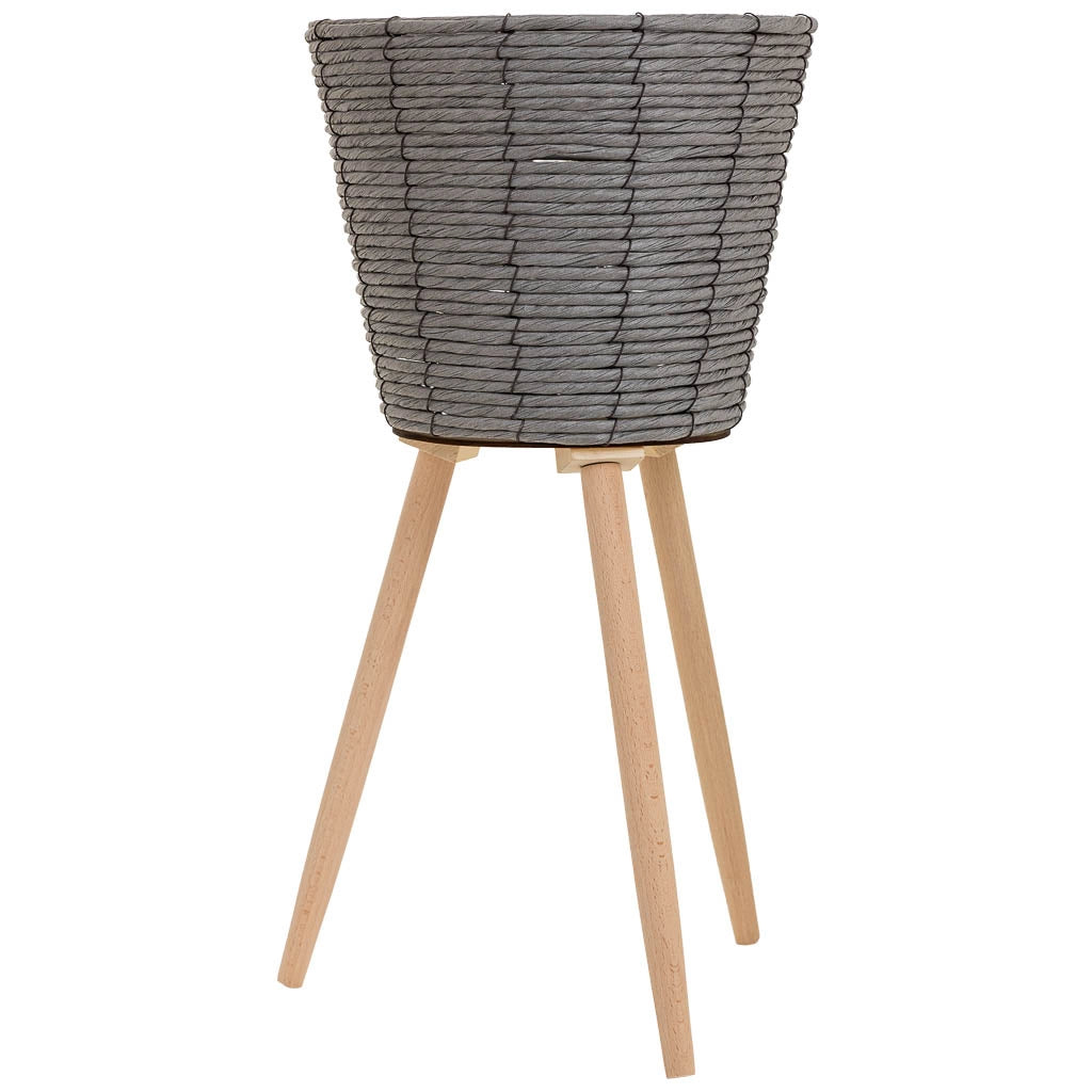 Fioriera in metallo e fibra D28,5x24/58h cm