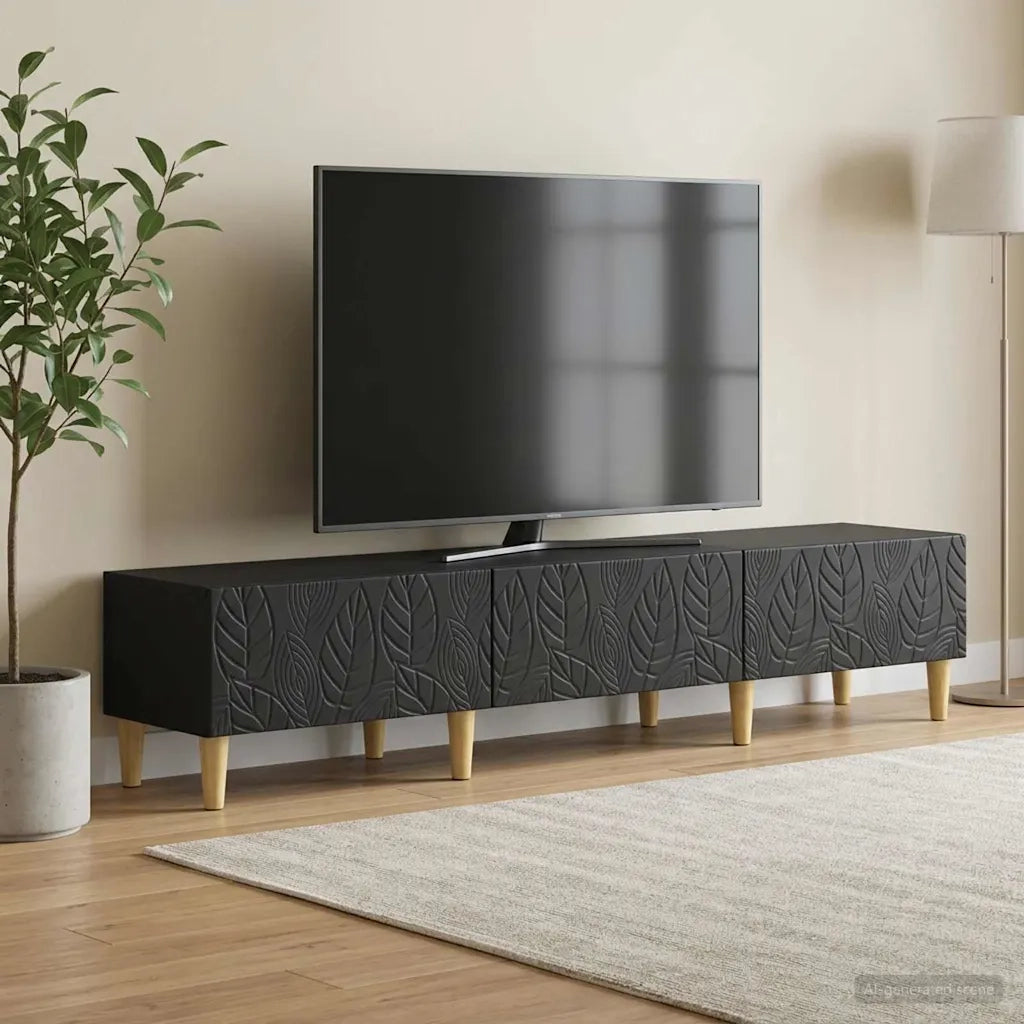 Mobile TV 147 x 34,5 x 30 cm Nero Legno ingegnerizzato 895166