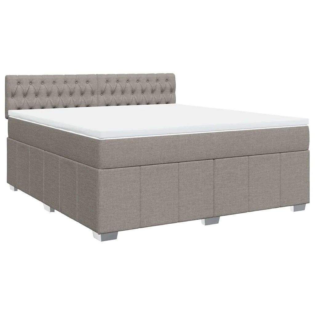 Giroletto a Molle con Materasso Tortora 180x200 cm in Tessuto