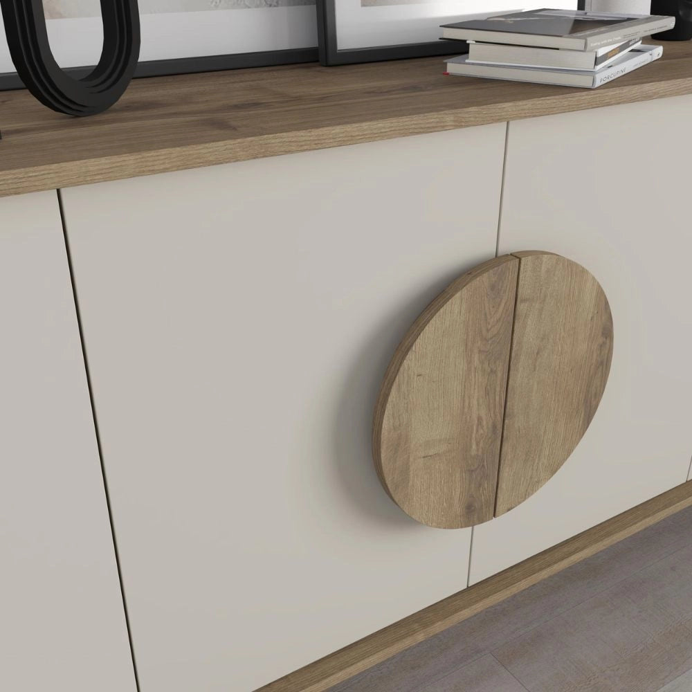 Madia 4 ante Gora180 colore noce e cashmere 180x35,6x82