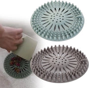 Filtro a pelo in silicone - Venturi per cucina, bagno e doccia - 2 pezzi - Protezione per scarichi universale - Blu e grigio