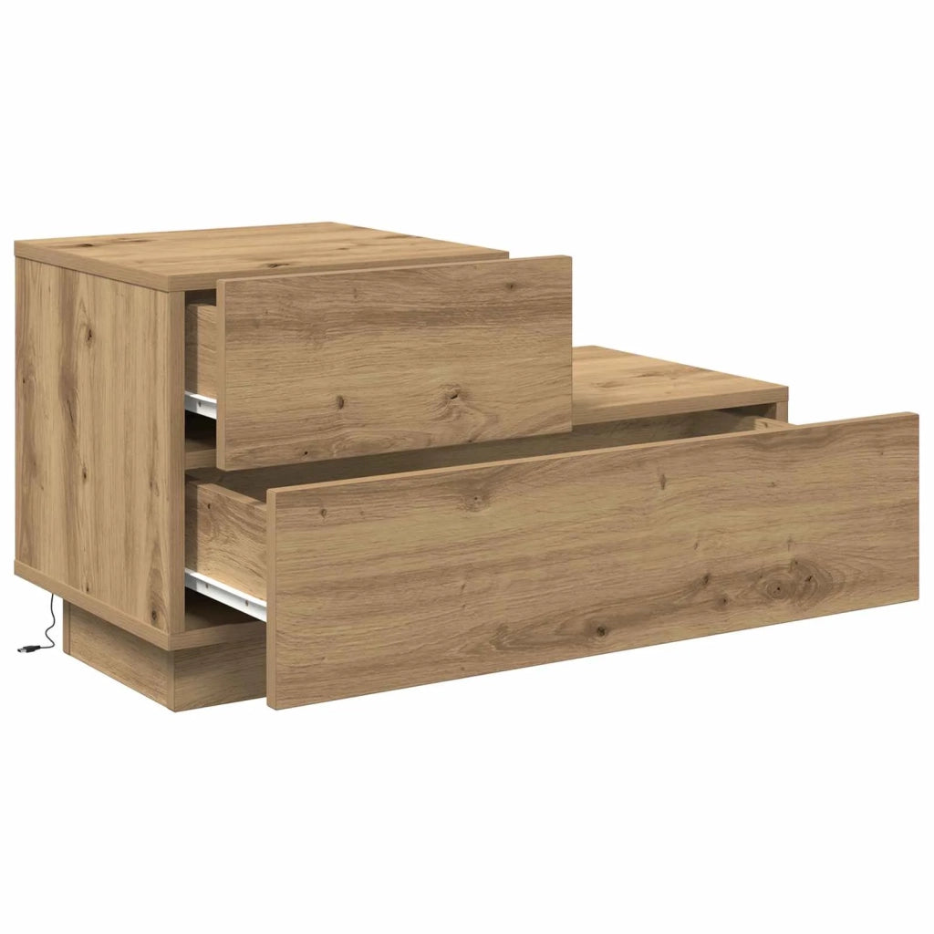 Comodino | Armadio da Notte | Mobiletto da notte Rovere artigianale 70 x 36 x 40,5 cm