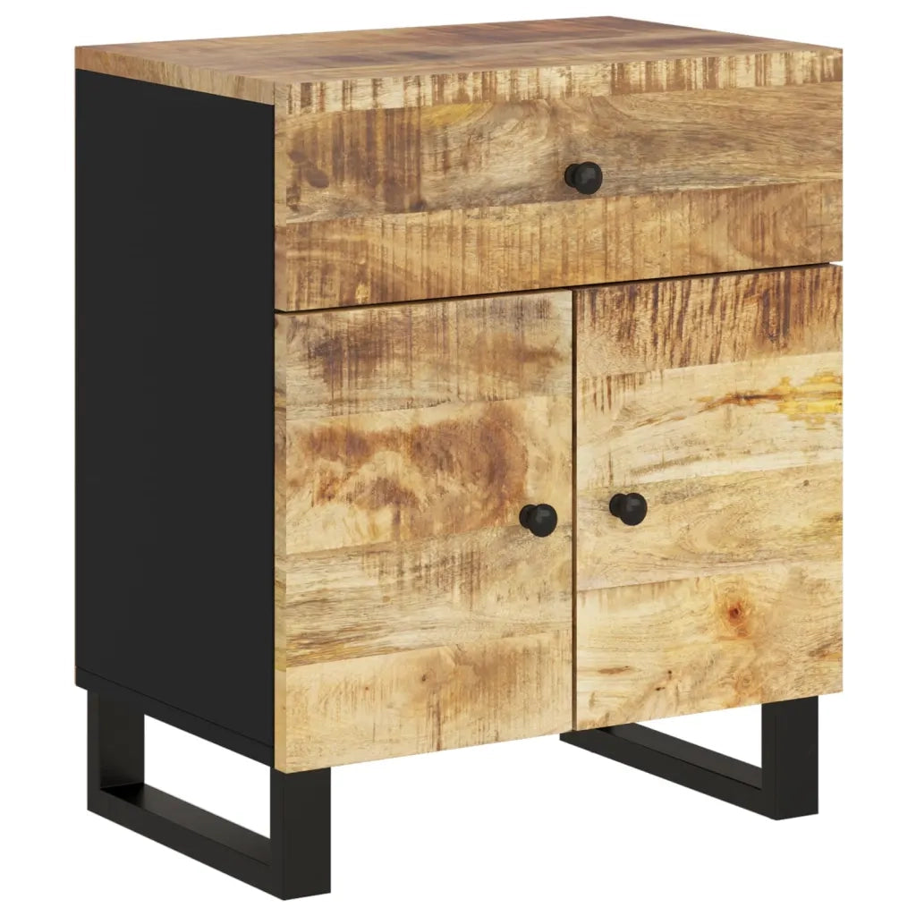 Comodino 50x33x60cm Legno Massello di Mango e Legno Multistrato cod mxl 30287