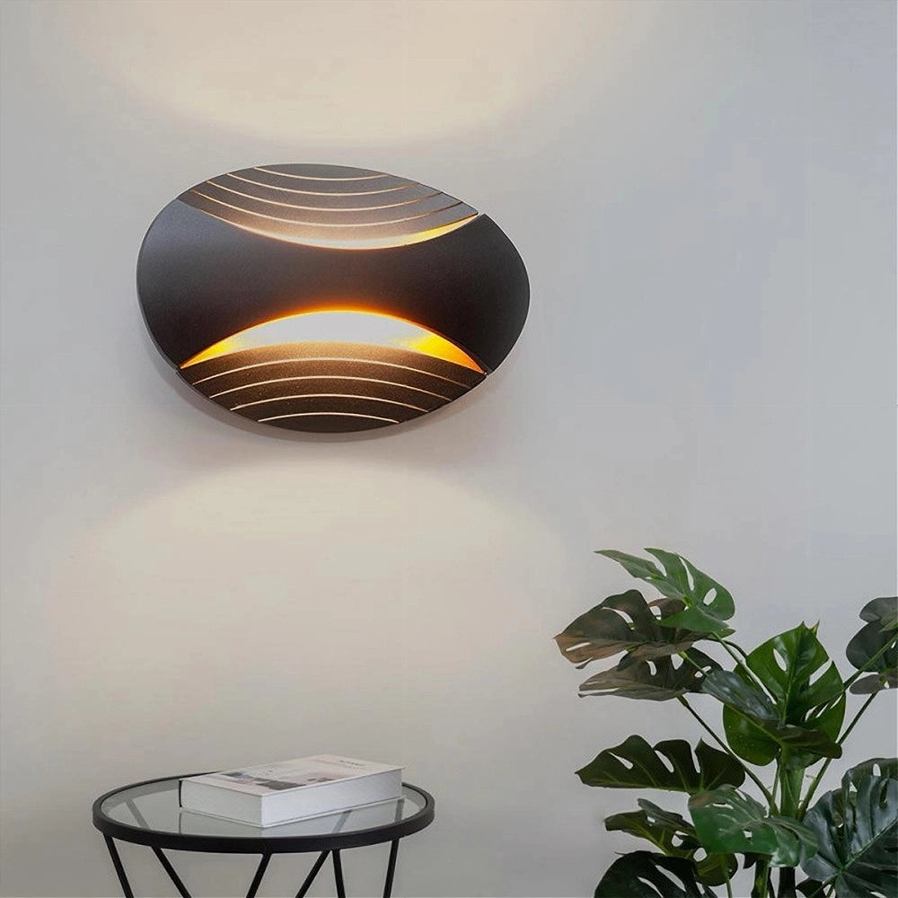 Trade Shop - Applique Led Da Muro Doppia Emissione 6 W Lampada Ovale 3 Modalità Luce Aq15-n3c -