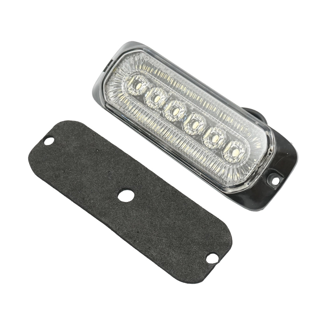 Lampada laterale  LED, 12V-24V, bianca intermittente, 132x46 mm, Breckner Germany.
