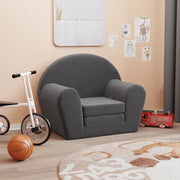 Divano Letto per Bambini-Sofa Letto-Daybed-Divanetto Antracite in Morbido Peluche 930771