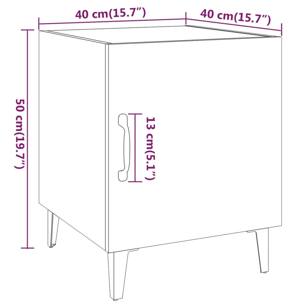 Comodini 2 pz Neri in Legno Multistrato cod mxl 31145