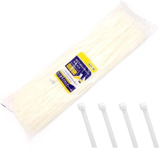 Cablettes 250 pezzi - 48 mm larghezza - 500 mm lunghezza - resistenti nylon - plastica - supporti cavi flessibili - cinturini con nodo scorrevole