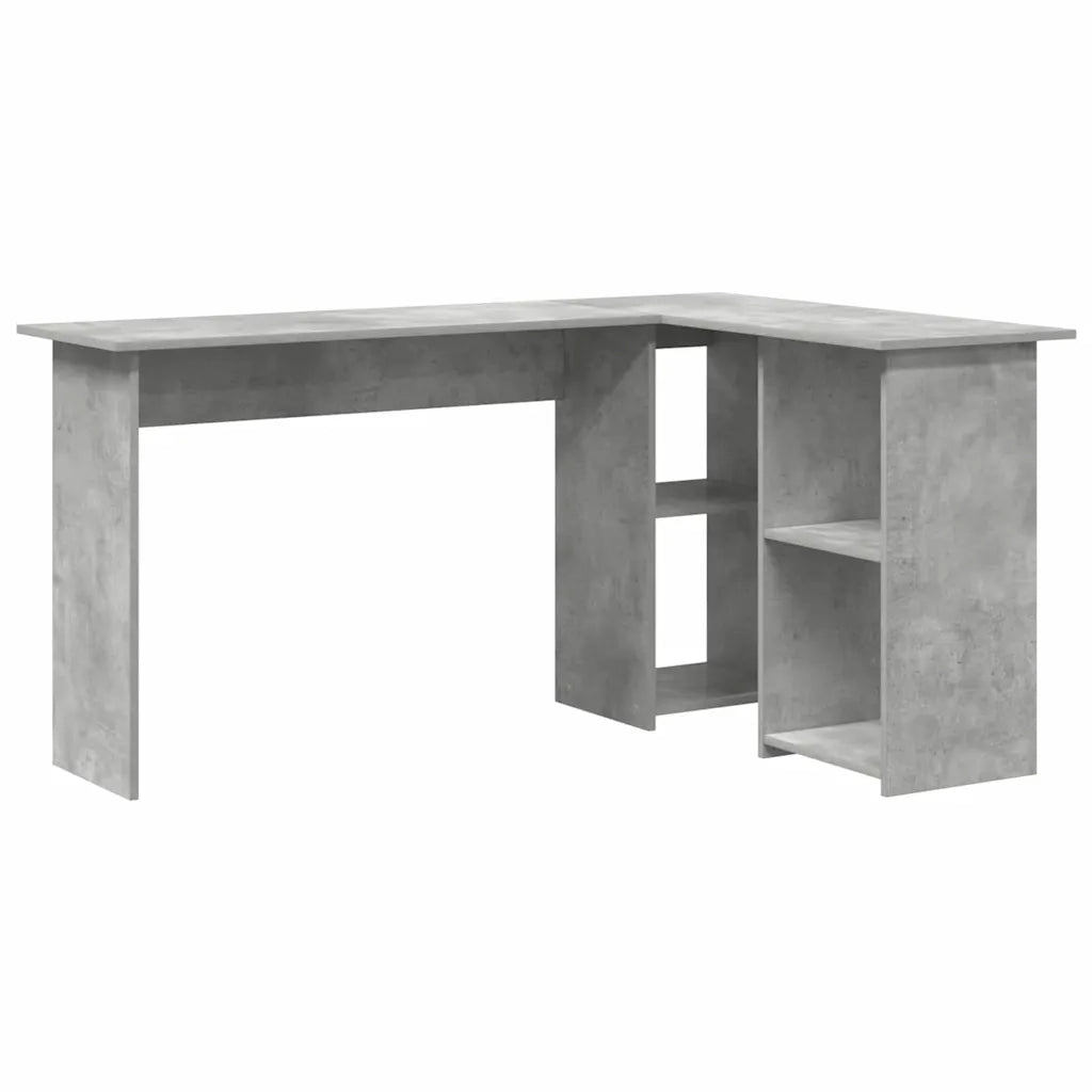 Scrivania | Tavolo da Ufficio Grigio cemento 142 x 102 x 73 cm Legno multistrato