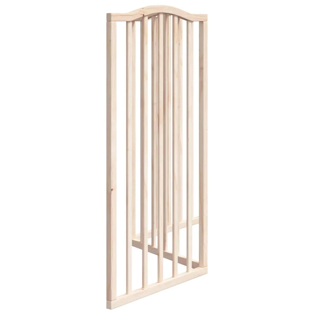 Cancelletto di sicurezza pieghevole a 3 pannelli per cani 150 cm legno di pioppo marrone 02_0023077