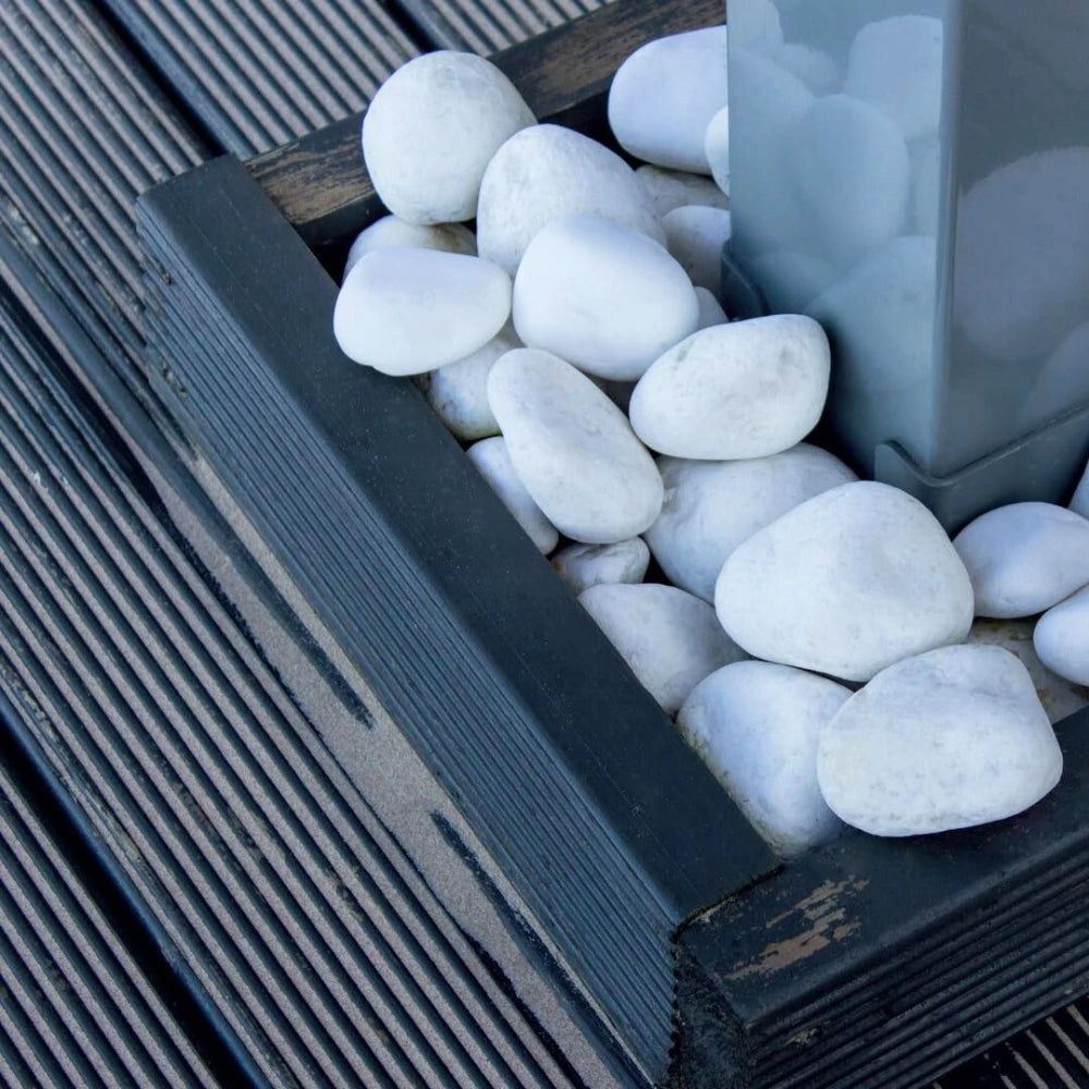 Ciottoli bianco carrara eleganza per esterni *** misura 25/40, formato 5 kg, confezione 1