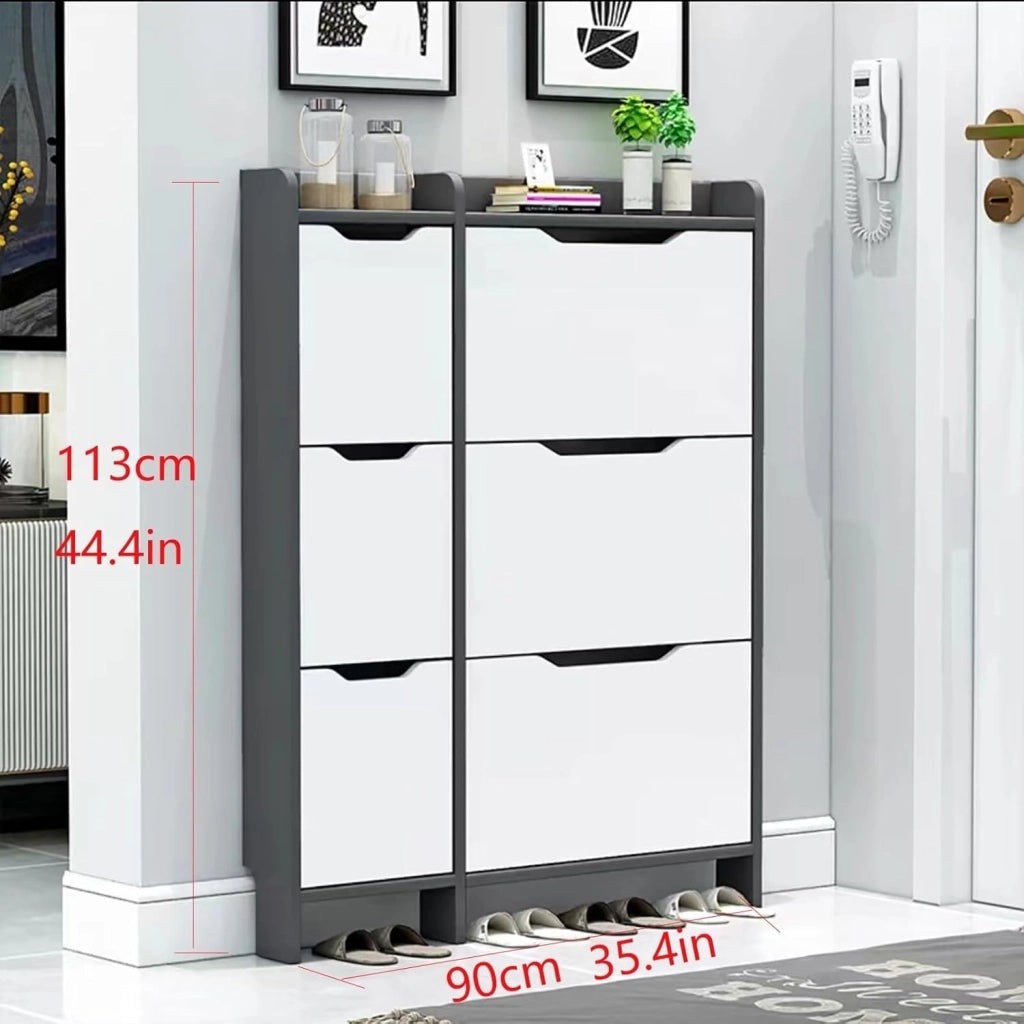 scarpiera Scarpiera sottile con 3 cassetti ribaltabili - Moderno organizer per riporre scarpe con secchiello ribaltabile per ingresso, camera da letto, soggiorno - Scarpiera nascosta indipendente