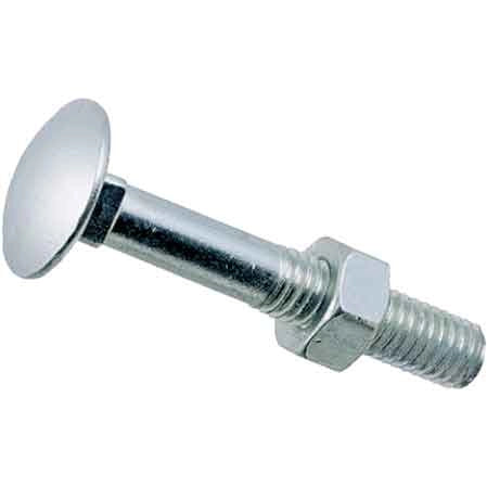 VITE TESTA TONDA QUADRO SOTTOTESTA E DADO M6x35 - 200 pezzi