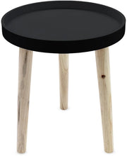 Tavolino decorativo in legno nero - 36 x 30 cm