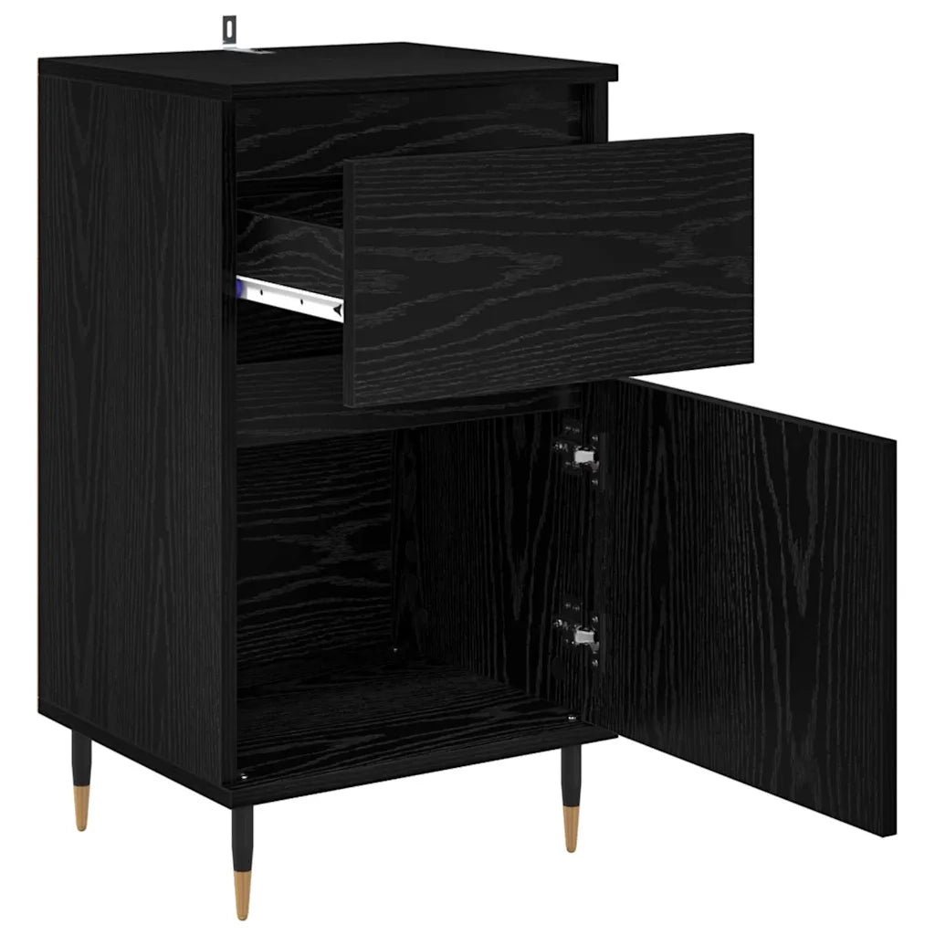 Credenza con Cassetto-Buffet-Armadio da cucina Rovere Nero 40 x 35 x 70 cm 855771