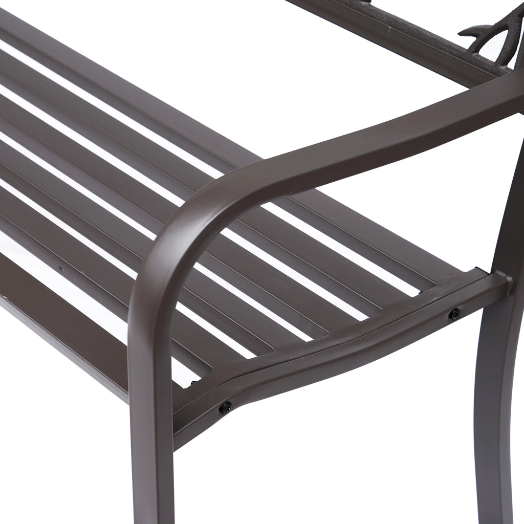 Sedia da giardino con braccioli ¨C zephmum ¨C marrone 127x60x85 cm