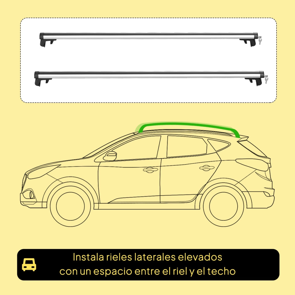 Portabagagli universale per auto ¨C zephmum ¨C alluminio 123,5 cm 75 kg
