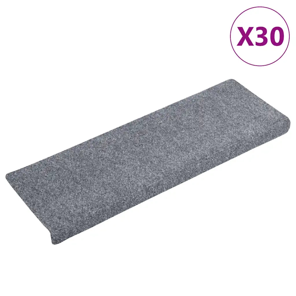 Tappetini Autoadesivi per Scale 30 pz Grigio Chiaro 65x21x4 cm