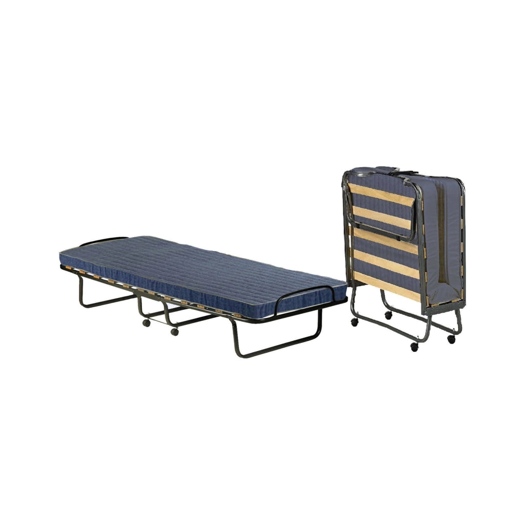 Brandina Fosca, Letto Pieghevole Materasso Incluso Made in Italy, Nero Jeans