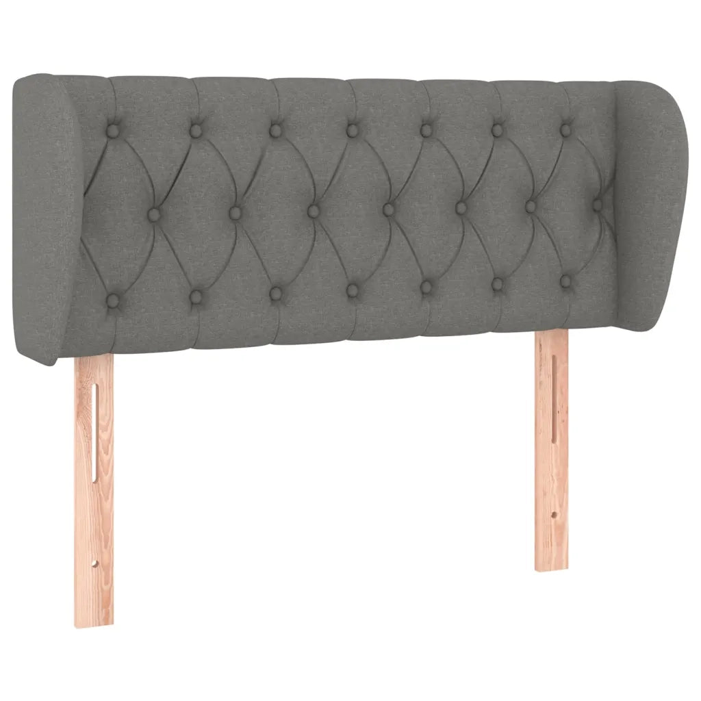 Testiera ad Orecchio Grigio Scuro 93x23x78/88 cm in Tessuto 3117463