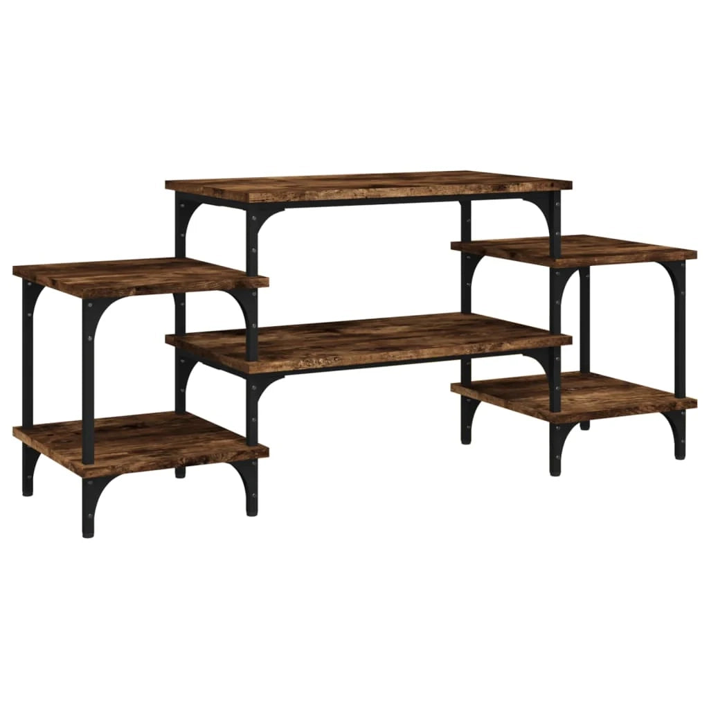 Mobile TV multimediale scaffale TV credenza mobile TV sala da pranzo soggiorno camera da letto rovere affumicato 117 x 35 x 52 cm legno ingegnerizzato marrone 02_0027316