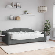 Divano Letto con Materasso Grigio Scuro 100x200 cm in Tessuto 3197518