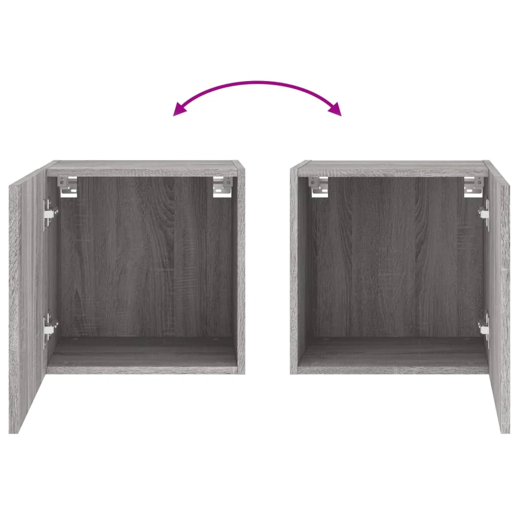 Mobile TV multimediale scaffale TV mobile TV credenza TV sala da pranzo soggiorno camera da letto da parete legno Sonoma 40,5 x 30 x 40 cm grigio 02_0028184