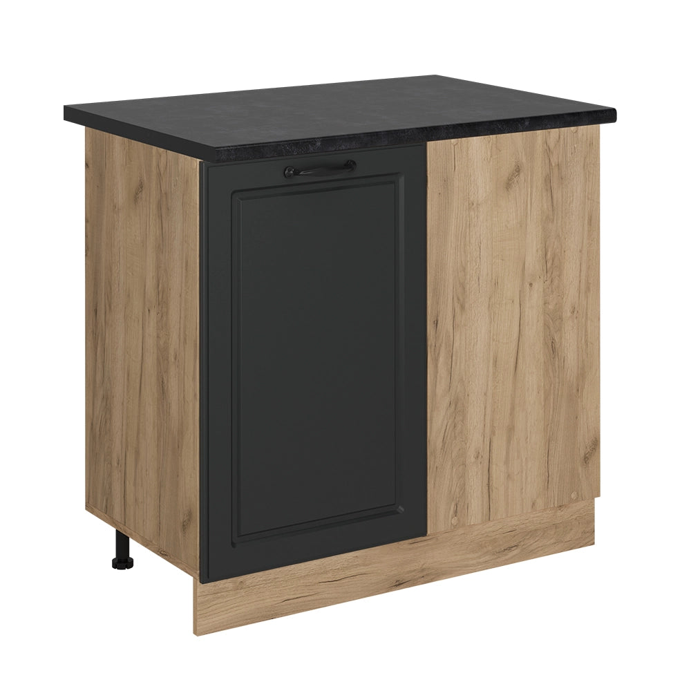 Mobile ad angolo cucina R-Line Antracite rustico/Rovere dorato 86 cm, PL Antracite Vicco