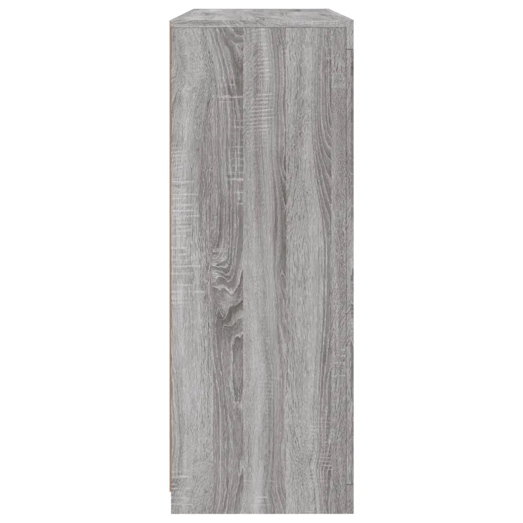 Credenze con Luci LED 3 pz Grigio Sonoma in Legno Multistrato 3209105