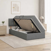 Letto con contenitore e materasso Grigio Scuro 100 x 200 cm 3458602