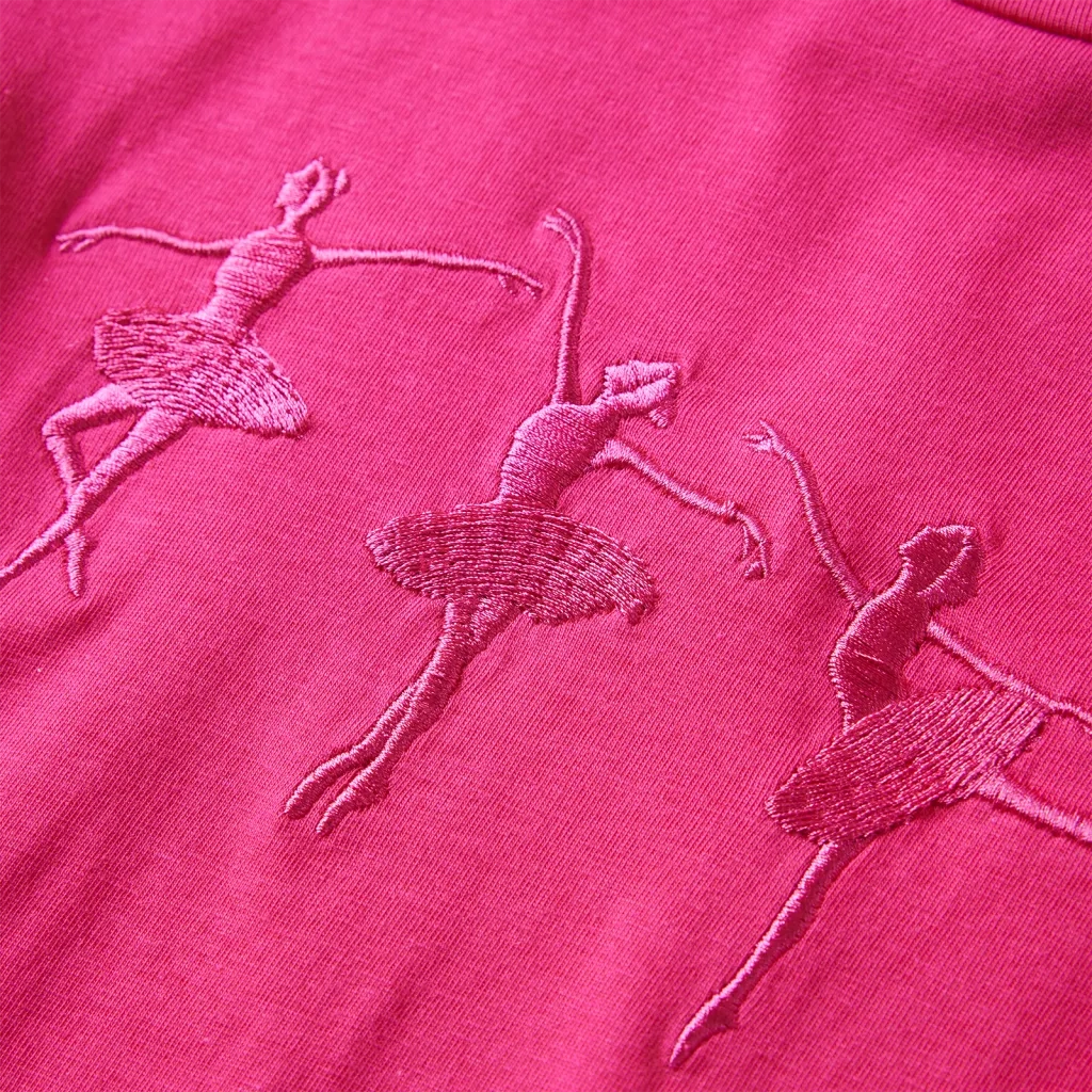 Maglietta da Bambina a Maniche Lunghe Fucsia 116 13706