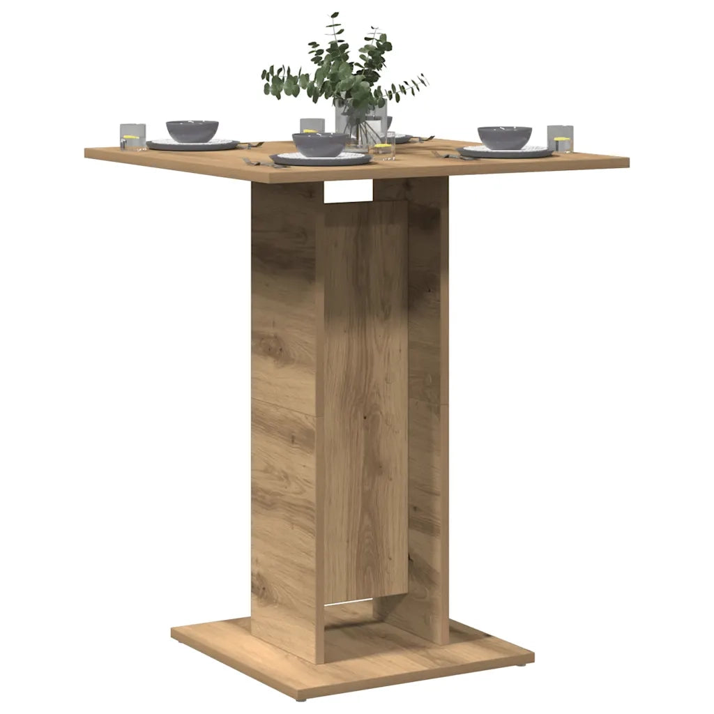 vidaXL Tavolo da Bistrot Rovere Artigianale 60x60x75 cm in Truciolato