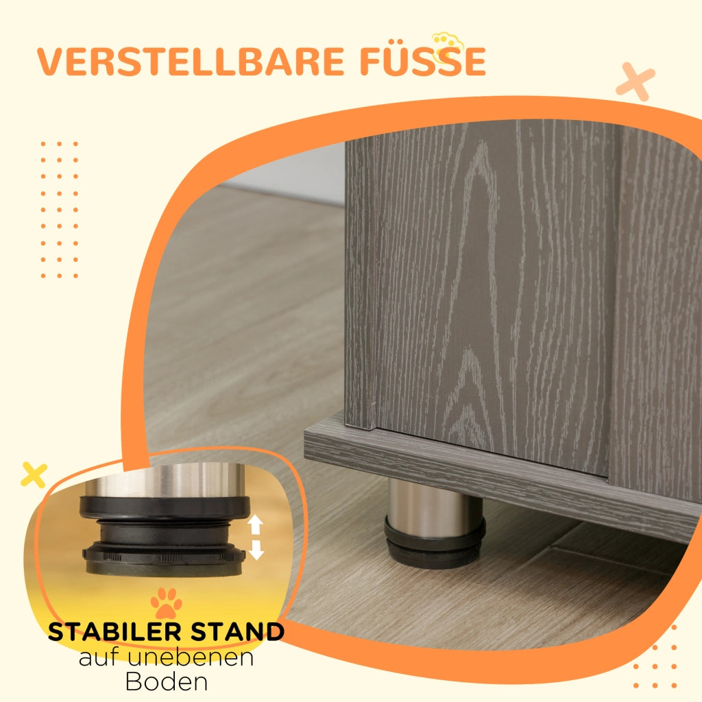 Gabbia per Cani ¨C zephmum ¨C Grigio 114x60x82 cm
