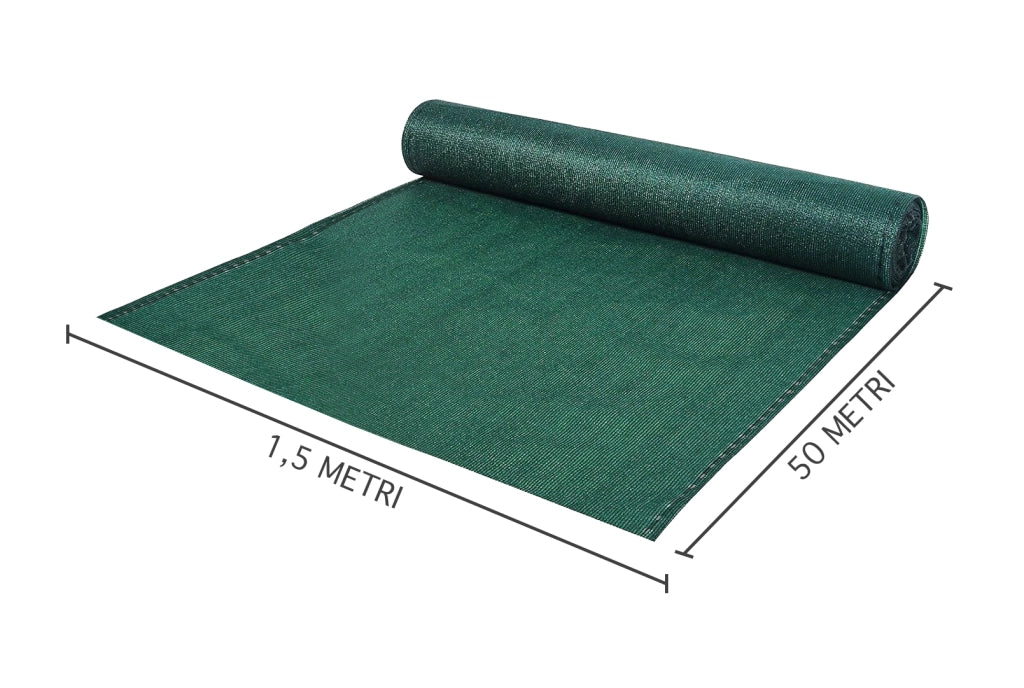 Rete Ombreggiante Metri Frangivista Telo Privacy Frangivento Verde Recinzione Frangisole Copertura Estero Ombra Terrazzi Giardini Verde - 1.5X50 MT