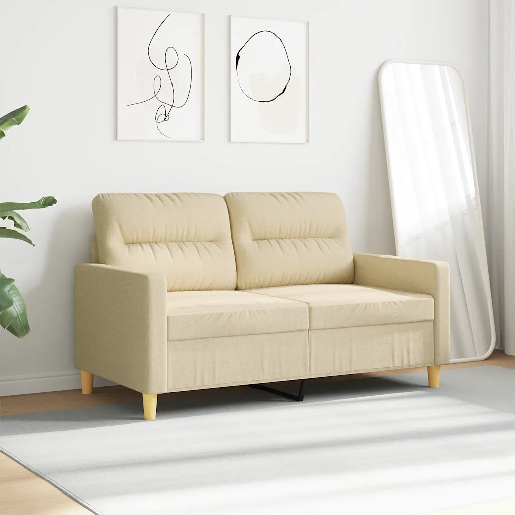 Divano a 2 Posti Crema 120 cm in Tessutocod mxl 104645