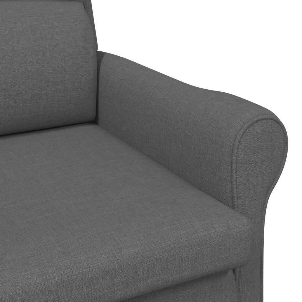 Poltrona Moderna Grigia Scura Tessuto, Legno Media Durevole