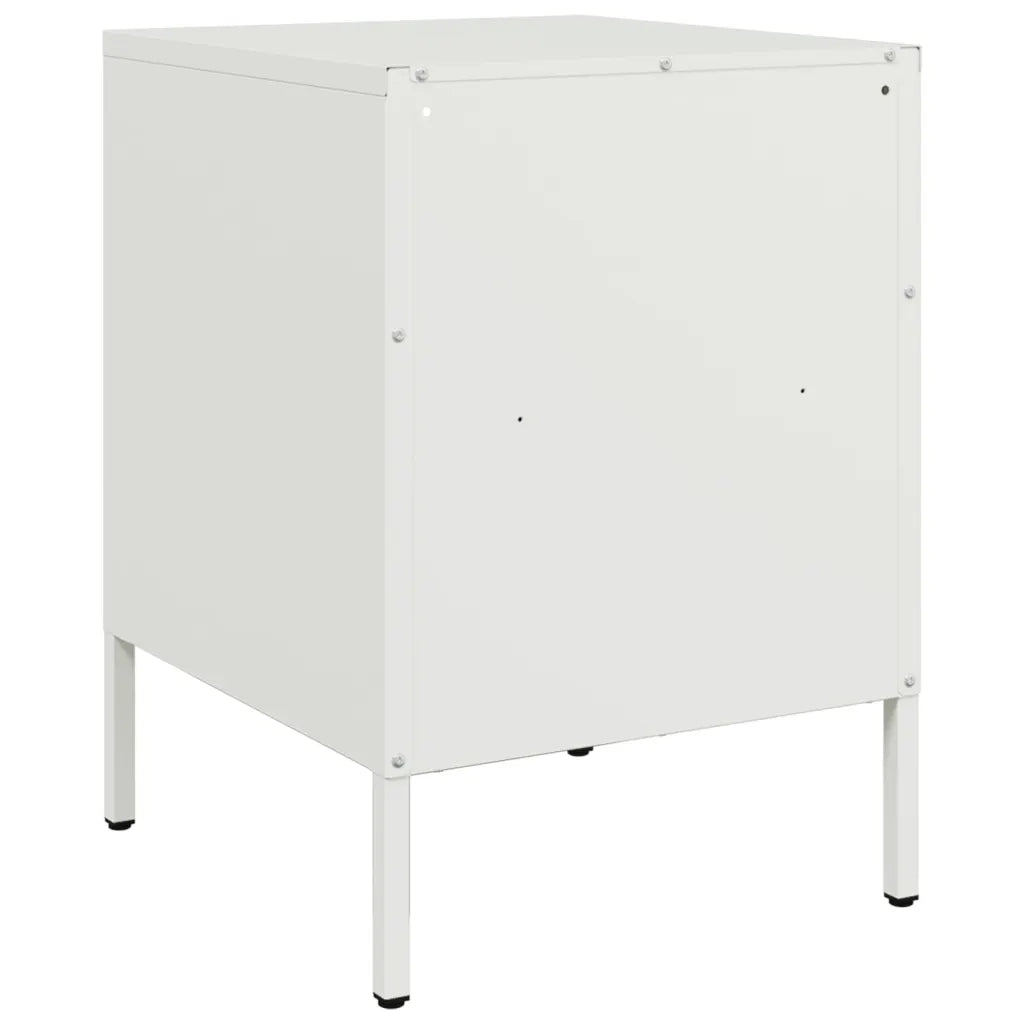 Comodini 2 pz Bianchi 36x39x50,5 cm in Acciaio 843065