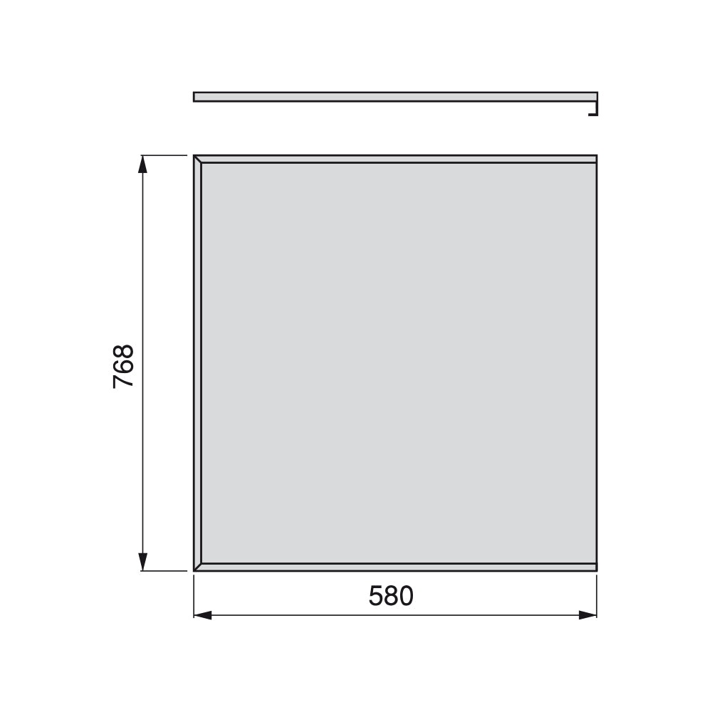 Protezione per Fondo Mobile da Cucina 76,8x58 cm in Alluminio Emuca