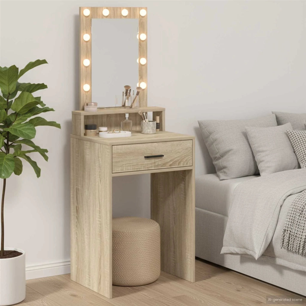 Tavolo da Trucco con cassetto Rovere Sonoma 50 x 41 x 135 cm 865093