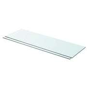 Mensole in Vetro Trasparente 2 pz 80x25 cm 3051575