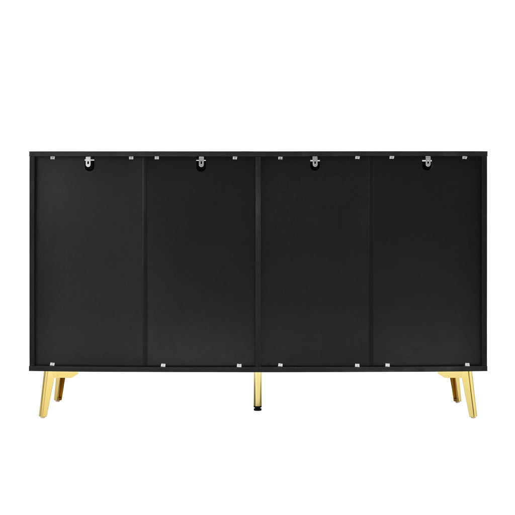 Credenza 4 Ante 4 Cassetti ¨C Xylo ¨C Bianco, Laminato, Soggiorno, 140x38x82