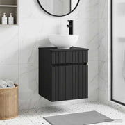 Mobile lavabo da parete Nero 39 x 35 x 63 cm 890543
