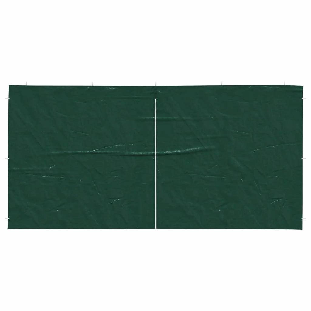 Parete per tenda da festa 2 pcs Verde 400 x 195 cm PE e Acciaio